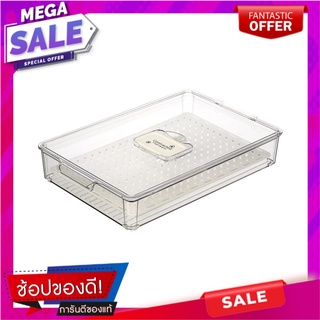 กล่องจัดเก็บในตู้เย็น KECH COOL 22x34 ซม.ไซซ์ S ตะกร้าใส่ของในครัว FRIDGE STORAGE BOX KECH COOL 22X34CM S