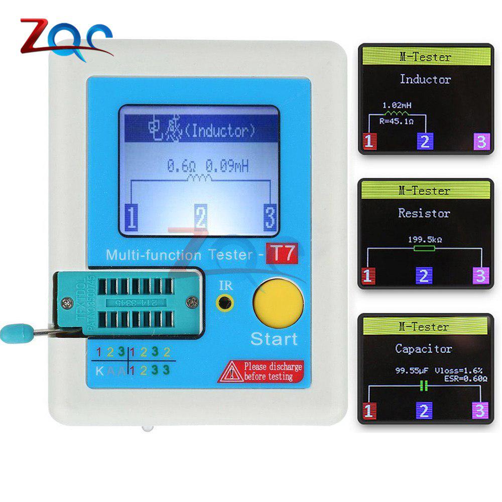 New LCR-T7 Transistor Tester TFT Diode Triode Capacitance Meter LCR ESR meter NPN PNP MOSFET IR Multifunction tester