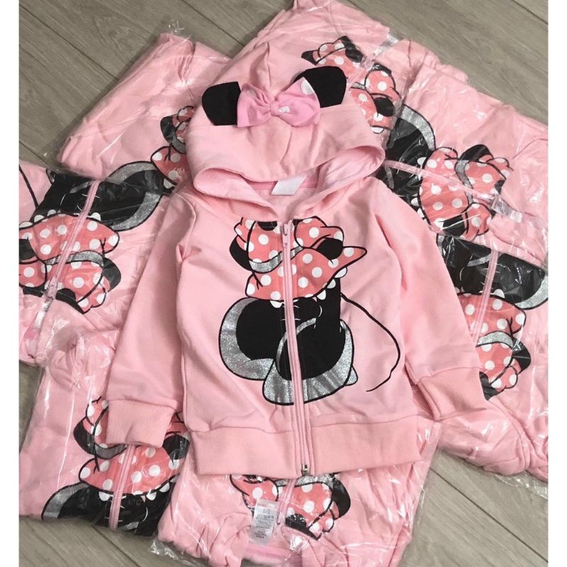 MINNIE HOODIES ZIPPER สําหรับ GIRL H&M / BAJU SEJUK BUDAK PEREMPUAN