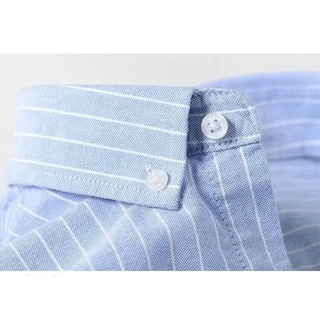 เสื้อเชิ้ตแขนสั้น Oxford รุ่น TheDOT. ผ้าทอ Twill หนานุ่ม ใส่สบาย ทนทาน