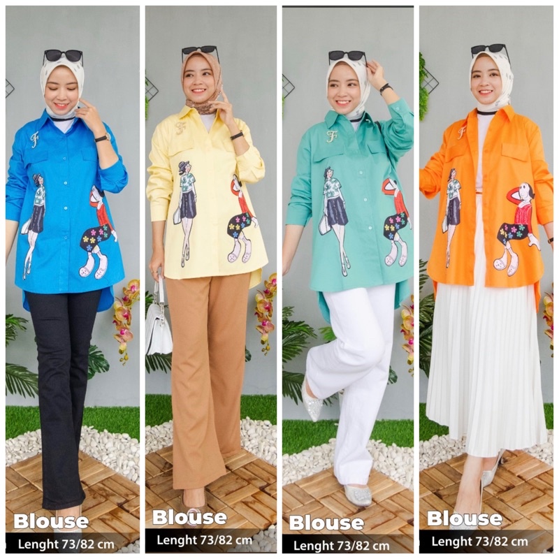 KATUN KEMEJA JUANA BLOUSE / เสื้อ POPLIN ผ้าฝ้ายผู้หญิง 41152