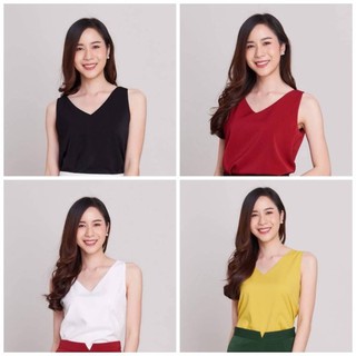 เสื้อแขนกุดคอวี ผ้าไหมญี่ปุ่น 👚