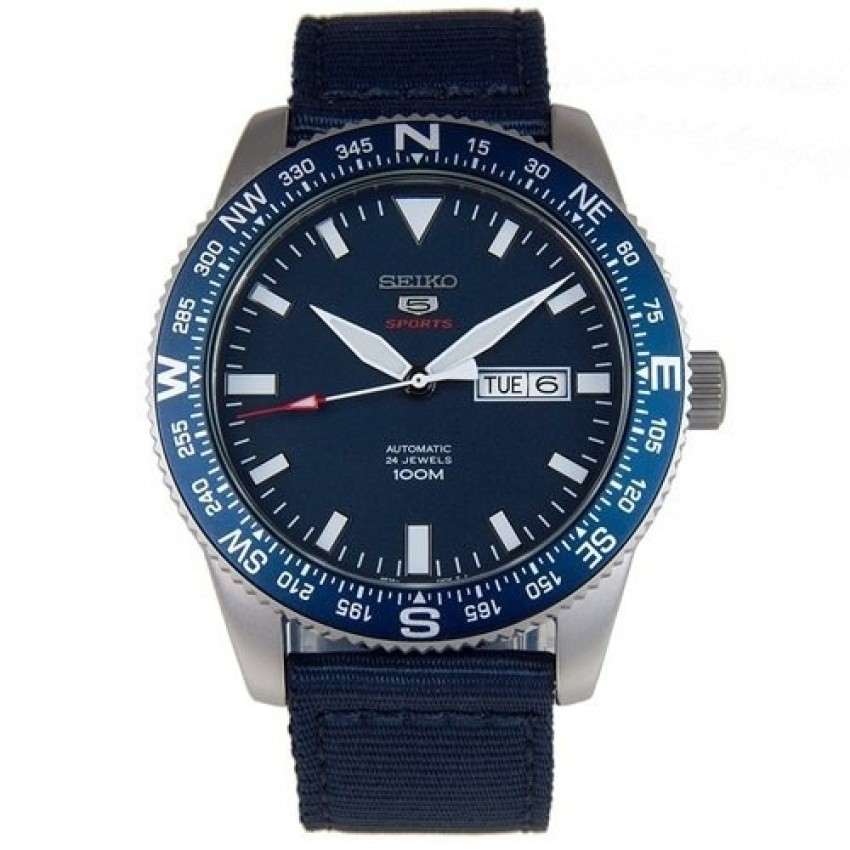 SEIKO 5 Sports Men Automatic Watch Blue สายเรซิ่น รุ่น SRP665K1