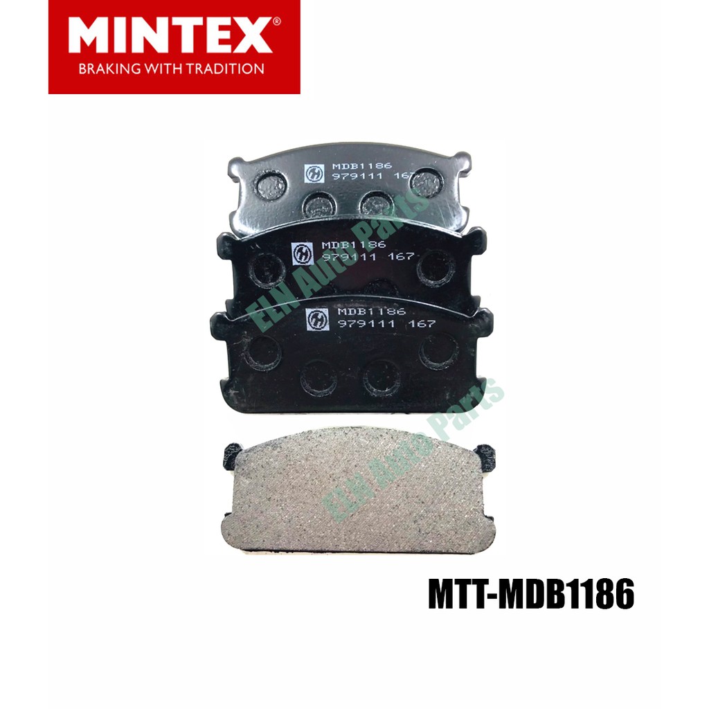 Mintex ผ้าเบรคหน้า (ของอังกฤษ) (brake pad) MITSUBISHI (MB) Galant Sigma A121, A161 ปี 1976-1980, Lan
