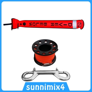 [H₂Sports&amp;Fitness] Scuba Diving SMB Surface Marker Buoy Signal Tube with Dive Reel Spool