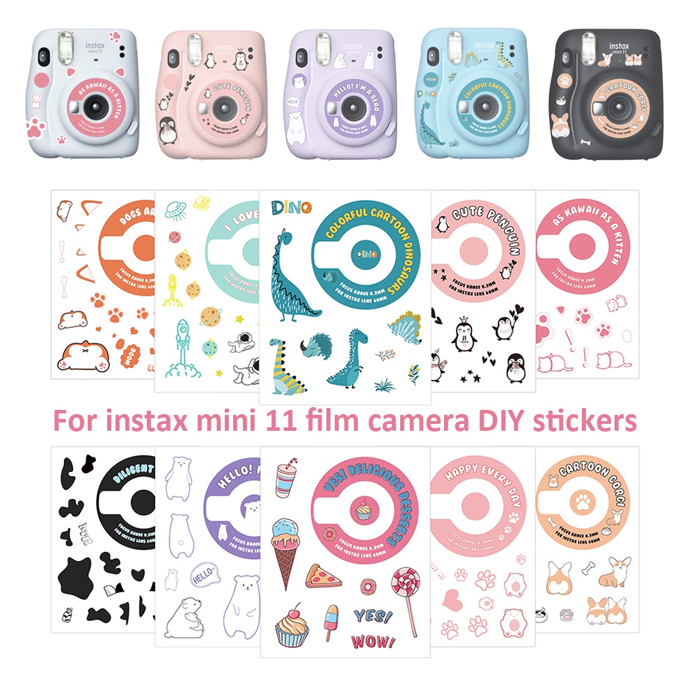 Fujifilm Instax Mini 11 ฟิล์มสติ๊กเกอร์ Diy สําหรับติดตกแต่งกล้องถ่ายรูป