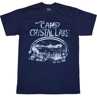 เสื้อยืดผ้าฝ้ายพิมพ์ลายขายดี เสื้อยืด พิมพ์ลาย Friday The 13th Camp Crystal Lake สําหรับผู้ชาย