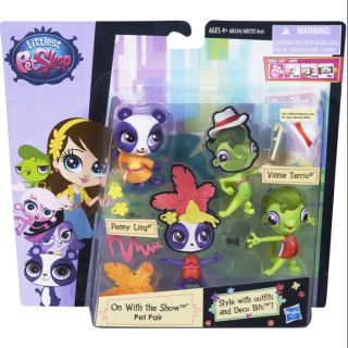 Littlest Pet Shop On with The Show Pet Pair Penny Ling and Vinnie Terrio LPS