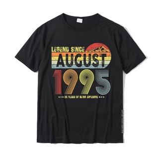 [COD]เสื้อยืดลําลอง ผ้าฝ้าย แขนสั้น พิมพ์ลาย Legend Since August 1995 สไตล์วินเทจ 26 ปี สําหรับผู้ชายS-5XL