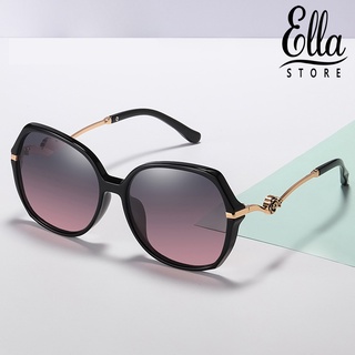 Ellastore123 AORON แว่นตากันแดด เลนส์โพลาไรซ์ กรอบขนาดใหญ่ ป้องกันรังสียูวี สําหรับผู้หญิง