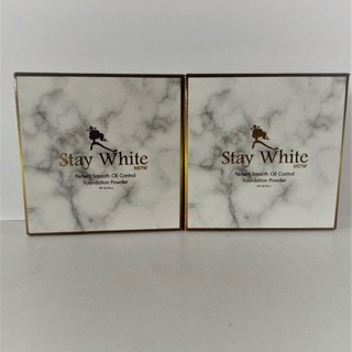 (แท้100%) แป้งพัฟstay whiteเนื้อเนียนละเอียด คุมมัน กันแดด