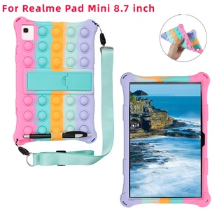 เคสแท็บเล็ตซิลิโคน คุณภาพสูง พร้อมเชือก และปากกาสไตลัส สําหรับ Realme Pad Mini 8.7 นิ้ว 2022 RealmePad Mini