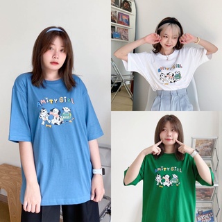 【ผ้าฝ้ายแท้】AMITY GIRL OVERSIZE มี 3 สี เสื้อโอเวอร์ไซส์