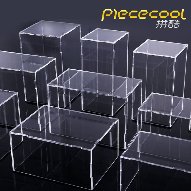 Piececool กล่องปริศนาโลหะ 3D แบบใส หลายขนาด สําหรับตกแต่งบ้าน (เฉพาะกล่อง)