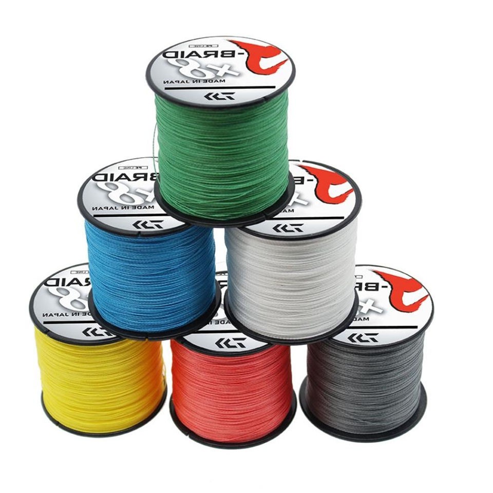 8 Strand 300m 500m ญี่ปุ่น Super Strong PE ถักสายตกปลาด้าย Braid ด้าย 8 Braid ลวด 18LB 22lb 35lb 87L
