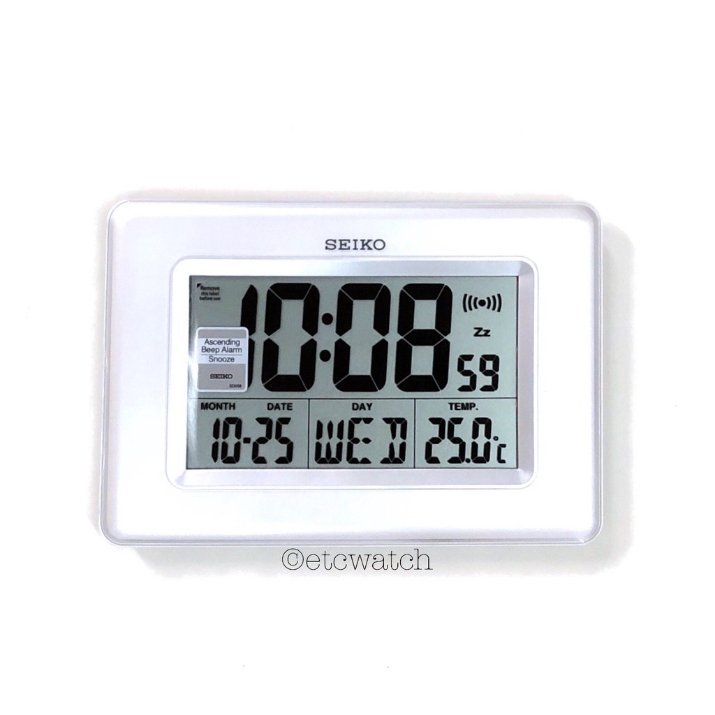 Seiko Digital นาฬิกาดิจิตอล ตั้งโต๊ะหรือแขวนผนัง Seiko QHL058W