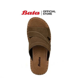 Bata บาจา รองเท้าแตะแบบสวม ใส่ง่ายน้ำหนักเบา ดีไซน์เรียบหรู รองรับน้ำหนักเท้าได้ดี สำหรับผู้ชาย สีน้ำตาล รหัส 8614105