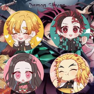 เข็มกลัดรูป demon slayer:kimetsu no yaiba kamado tanjirou น่ารักสําหรับติดตกแต่ง