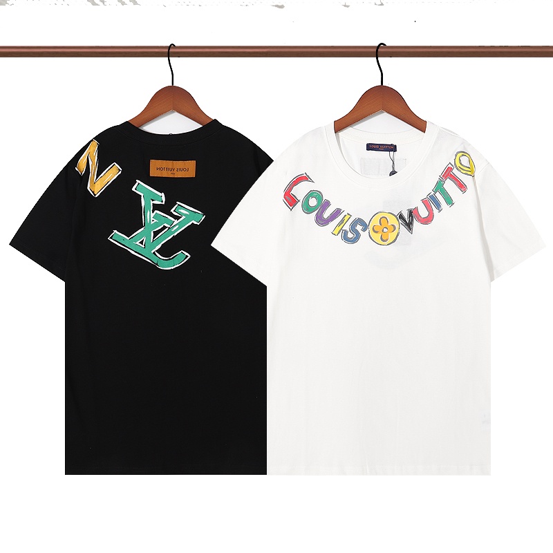 S-5XLเสื้อยืดแขนสั้นลําลอง ผ้าฝ้าย พิมพ์ลายโลโก้ TEE L1V ขนาดใหญ่ แฟชั่นสําหรับผู้ชาย และผู้หญิง ไซซ์ S-5X