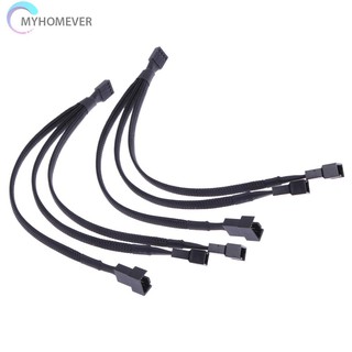 myhome สายเคเบิ้ลพัดลม 4 pin pwm 1 to 3 ways splitter สีดํา l &amp; 6