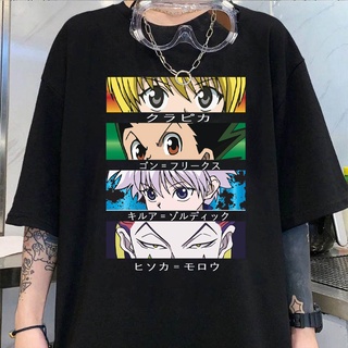 เสื้อยืดแขนสั้น พิมพ์ลายอนิเมะ Hunter X Hunter Killua Zoldyck สไตล์ฮิปฮอป สําหรับผู้ชาย