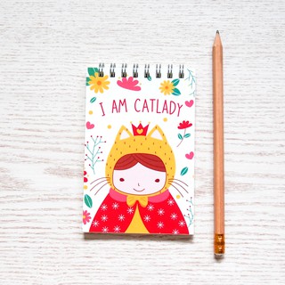 สมุด สันห่วง ลายแมวน่ารัก I am Cat Lady