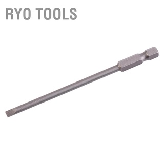 Ryo Tools ไขควงแม่เหล็ก โลหะผสม S2 หกเหลี่ยม 3-6 มม. 1/4 นิ้ว 100 มม. 4 ชิ้น