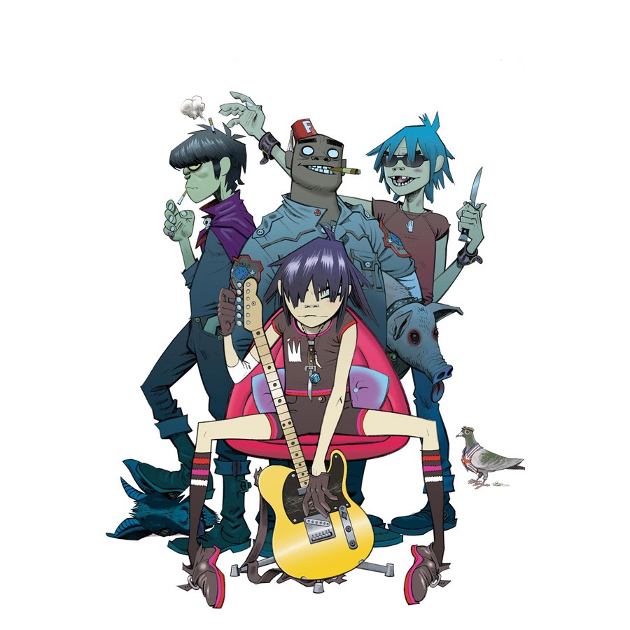 โปสเตอร์ Gorillaz กอริลลาซ โปสเตอร์ วอลเปเปอร์ รูปภาพ ภาพถ่าย ตกแต่งผนัง Poster Music โปสเตอร์วินเทจ โปสเตอร์วงดนตรี