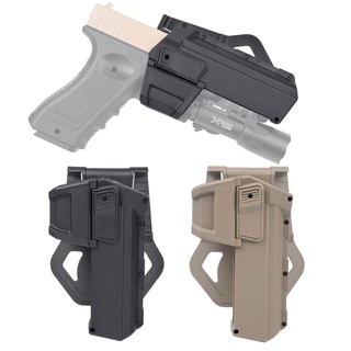 Tactical Glock 17 18 Movable Pistol Holsters for with X300 X400 Flashlight Mounted Holster Right Hand Waist Gun Holster