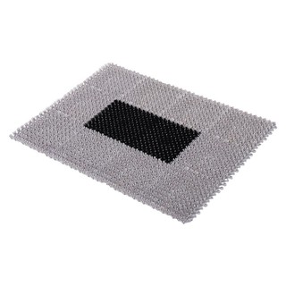 Exterior carpet DOOR MAT HOME LIVING STYLE GRATE 42X56CM GRAY Carpet Home &amp; Furniture พรมภายนอก พรมเช็ดเท้าดักฝุ่น HOME