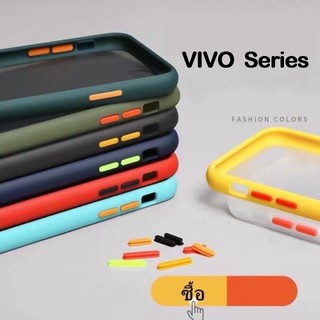 เคสหลังด้านขอบสี tpu เคส VIVO V21 Y72 5G Y52 5g Y71 V5 V7 V7PLUS Y31(2021) Y55 Y12S Y1S Y20 Y30  ขอบนิ่ม