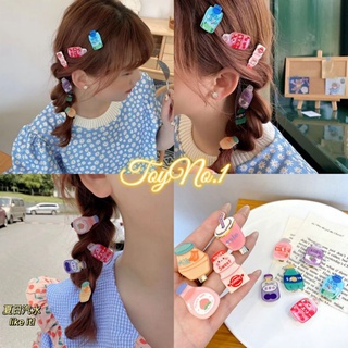 ToyNo.1 🧸 พร้อมส่ง🧸 "JG" กิ๊บแฟชั่น ลายน่ารักขวดน้ำสีพาสเทลคิ้วๆ กิ๊ฟสไตล์เกาหลี