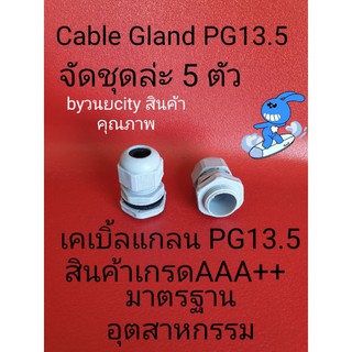 เคเบิ้ลแกลน Cable Gland PG13.5 จัดชุดล่ะ 5 ตัว