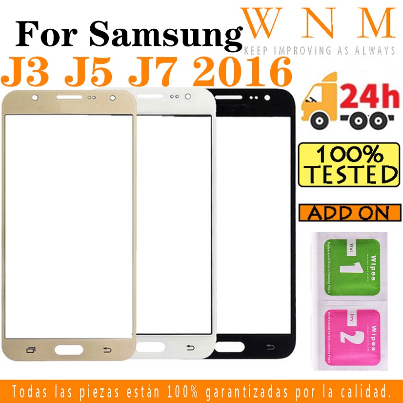 หน ้ าจอสัมผัสสําหรับ Samsung Galaxy J3 J5 J7 2016 J310 J510 J710 จอแสดงผล LCD ด ้ านนอกกระจกโทรศัพท ์ แผงซ ่ อมชิ ้ นส ่ วน
