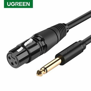 Ugreen (AV131) Microphone Cable 6.35mm 1/4 Inch TRS to XLR Female for Speaker Consoles(20719)