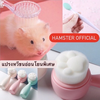 พร้อมส่ง🥕แปรงหวีขนสัตว์เล็ก อ่อนโยนไม่บาดผิว แปรงนวดตัว แฮมเตอร์ เม่น แฟตเทล ชูก้าร์ นก รองกรง บ้านหลบ Hamster Official
