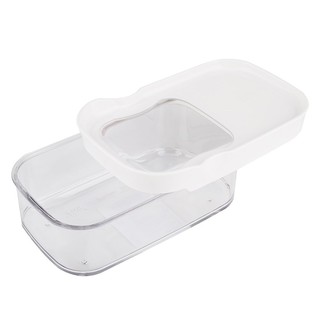 กล่องอาหารเหลี่ยมฝาสไลด์ LOC-TITE 0.5 ลิตร สีขาว  FOOD CONTAINER SLIDE LOC-TITE 0.5L WHITE