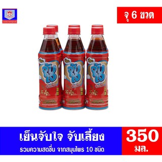 เย็น จับใจ เครื่องดื่มสมุนไพรสูตรจับเลี้ยง ตราจับใจ ขนาด 350 มล. แพ็ค 6 ขวด