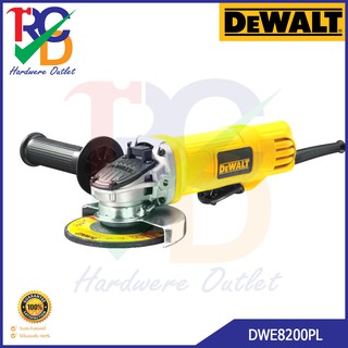 DeWALT เครื่องเจียร์ไฟฟ้า DWE8200PL 100 มม. 850 วัตต์ สวิตซ์เซฟตี้ ประกัน 3 ปี