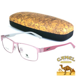 CAMEL แว่นตา รุ่น CA-12740 สีชมพูตัดขาว กรอบเต็ม ขาสปริง วัสดุ สแตนเลส สตีล (สำหรับตัดเลนส์) กรอบแว่นตา Eyeglasses