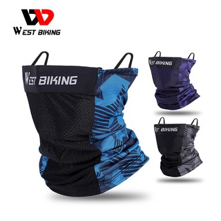 WEST BIKING ผ้าพันคอ ผ้าเรยอน ป้องกันรังสียูวี กันฝุ่น ระบายอากาศ สําหรับขี่จักรยาน MTB