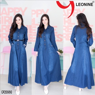 แม๊กซี่เดรสยีนส์, แซกยีนส์ยาว ,เดรสยีนส์ยาว,ชุดยีนส์ยาว,ชุดยีนส์ Dress Jeans Leonine F6011