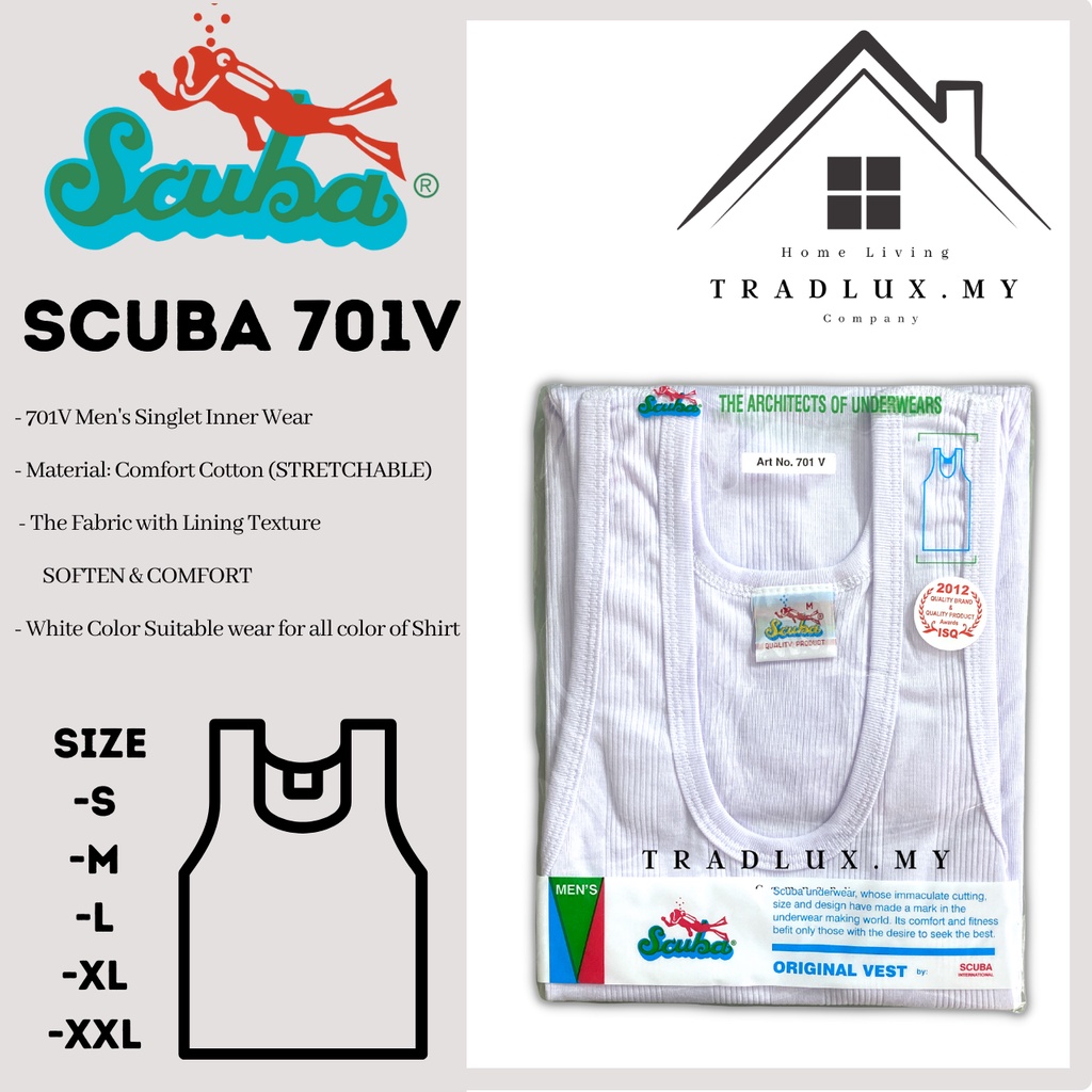Tradlux "701V" Scuba Men SINGLET SCUBA /Scuba เสื้อกล้าม 701V
