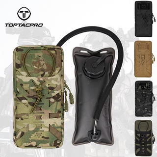 Toptacpro กระเป๋าไฮเดรชั่นยุทธวิธี ลายพราง อเนกประสงค์ พร้อมกระเป๋าใส่น้ําเลเซอร์ตัด MOLLE 8504