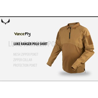 เสื้อแขนยาว VanceFly Luke Range Long Sleeve Polo Combat Shirt