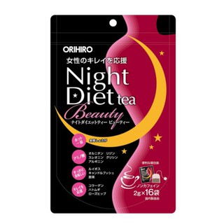 orihiro night diet tea Beauty 16ซองชา มีคอลลาเจน bbf.10/2024