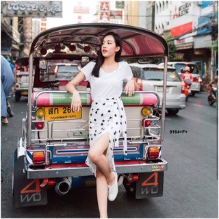 👗Pfashion [ส่งไว!!🚛] P9164 set เสื้อยืด+ กระโปรงลายดาว set: T-shirt + star pattern skirt