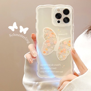 เคสโทรศัพท์มือถือแบบนิ่ม ลายดอกไม้ ผีเสื้อ สร้างสรรค์ สําหรับ iphone 11 7 8 plus 11 pro max 12 mini 13 XR XS