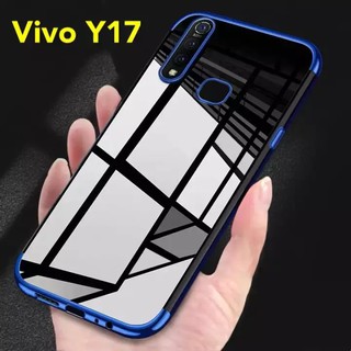 Case Vivo Y17 / Y12 / Y15 2020 / Y15s เคสวีโว่ vivo Y17 เคสนิ่ม TPU เคสใสขอบสี สินค้ามาใหม่ สีดำ สีแดง สีนำเงิน เคสสวยแล