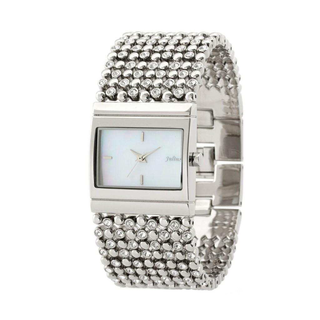 JULIUS WATCH JA435 สีเงิน (SILVER) นาฬิกาข้อมือผู้หญิง แบรนด์เกาหลี แฟชั่นฮิตของแท้ สายสแตนเลส